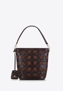 Leather plaited hobo bag, brown, 93-4E-301-4, Photo 1