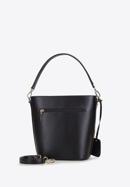 Leather plaited hobo bag, black, 93-4E-301-1, Photo 2