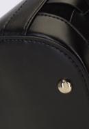 Leather plaited hobo bag, black, 93-4E-301-1, Photo 4