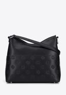 Leather monogram hobo bag, black, 95-4E-636-3, Photo 1