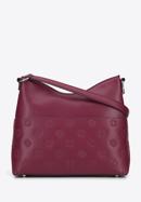 Leather monogram hobo bag, burgundy, 95-4E-636-3, Photo 3