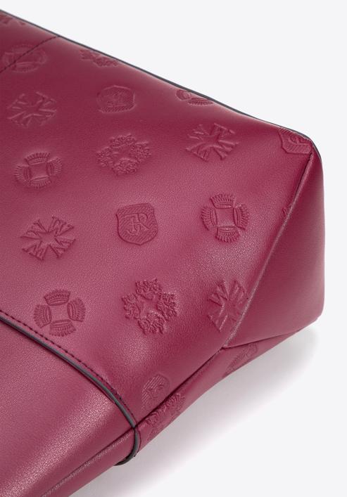 Leather monogram hobo bag, burgundy, 95-4E-636-3, Photo 5
