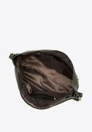 Women's leather hobo bag with tassel charm, green, 29-4E-008-40, Photo 0