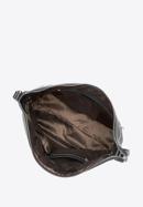 Women's leather hobo bag with tassel charm, black, 29-4E-008-4, Photo 4