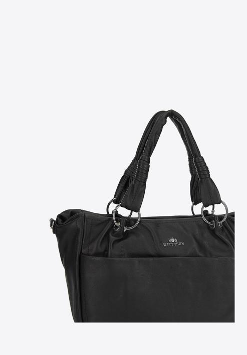 Women's shopper bag, black, 91-4E-313-4, Photo 5