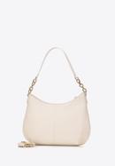 Leather hobo bag with chain handle, cream, 98-4E-609-1, Photo 2