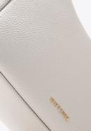 Leather hobo bag with decorative chain strap, cream-gold, 98-4E-615-1G, Photo 4