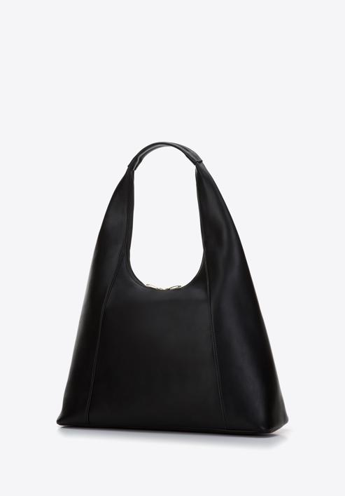 Faux leather hobo bag, black, 97-4Y-511-0, Photo 2