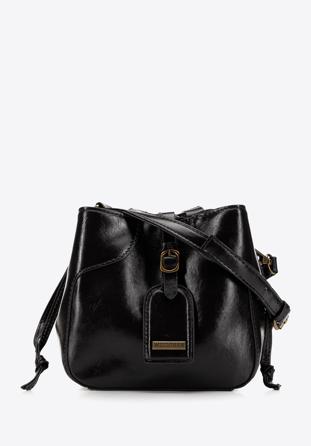 Small faux leather hobo bag, black, 98-4Y-004-1, Photo 1