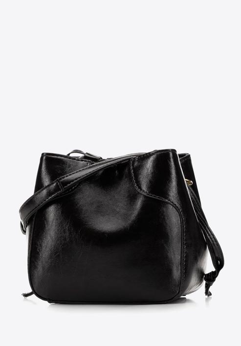 Small faux leather hobo bag, black, 98-4Y-004-5, Photo 3