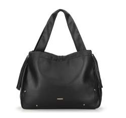 Large hobo bag, black, 93-4Y-602-1, Photo 1