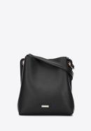 Faux leather hobo bag, black, 97-4Y-239-8, Photo 1