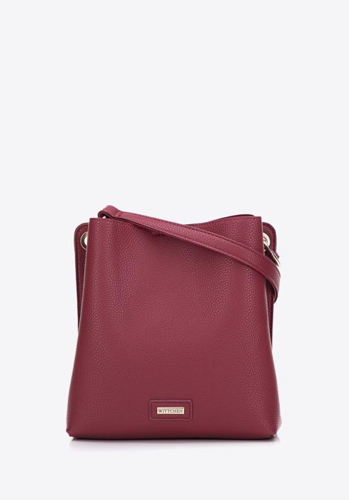 Faux leather hobo bag, dar red, 97-4Y-239-1, Photo 1