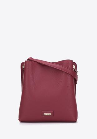 Faux leather hobo bag, dar red, 97-4Y-239-4, Photo 1