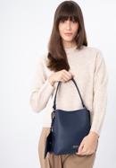 Faux leather hobo bag, navy blue, 97-4Y-239-7, Photo 15