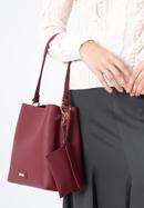 Faux leather hobo bag, dar red, 97-4Y-239-8, Photo 16