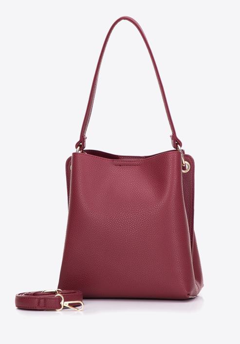 Faux leather hobo bag, dar red, 97-4Y-239-1, Photo 4