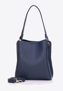 Faux leather hobo bag, navy blue, 97-4Y-239-7, Photo 4