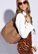Faux leather hobo bag with a tassel detail, light brown, 95-4Y-506-9, Photo 15