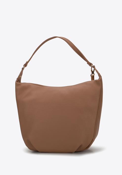 Faux leather hobo bag with a tassel detail, light brown, 95-4Y-506-9, Photo 2