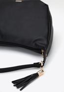 Faux leather hobo bag with a tassel detail, black, 95-4Y-506-9, Photo 4