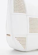 Faux leather studded hobo bag, white, 96-4Y-626-0, Photo 4