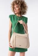 Faux leather hobo bag, beige, 98-4Y-511-1, Photo 15