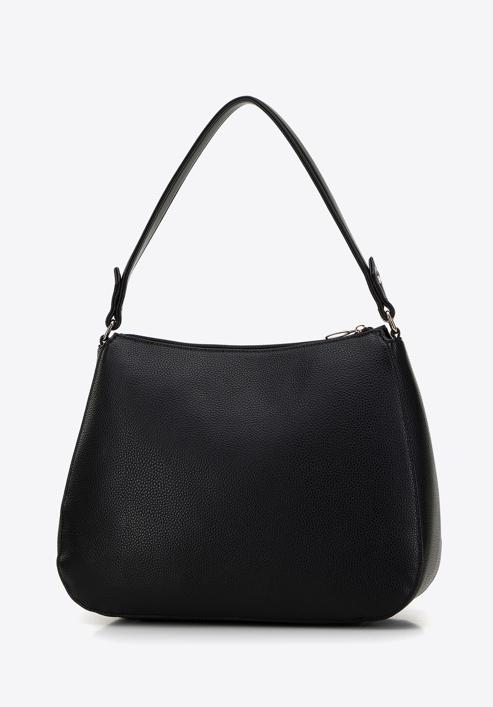 Faux leather hobo bag, black, 98-4Y-511-1, Photo 4