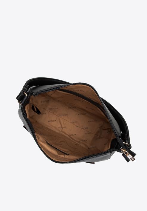 Faux leather hobo bag, black, 98-4Y-511-1, Photo 5