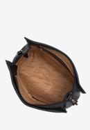 Faux leather woven handle hobo bag, black, 97-4Y-514-4, Photo 3