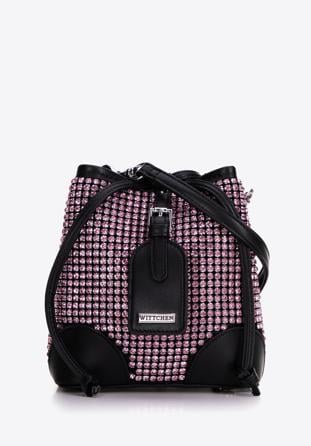 Small rhinestone hobo bag, pink, 98-4Y-021-P, Photo 1