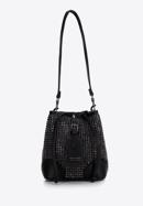 Small rhinestone hobo bag, black, 98-4Y-021-S, Photo 2