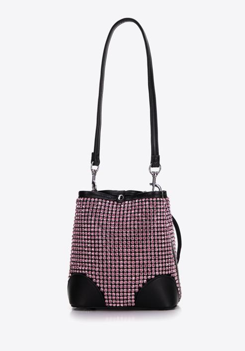 Small rhinestone hobo bag, pink, 98-4Y-021-S, Photo 3