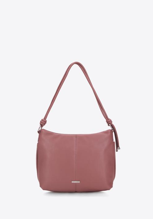 Faux leather hobo bag with knot details, muted pink, 95-4Y-423-3, Photo 2