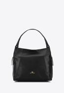 Soft leather hobo bag, black, 92-4E-647-Z, Photo 1