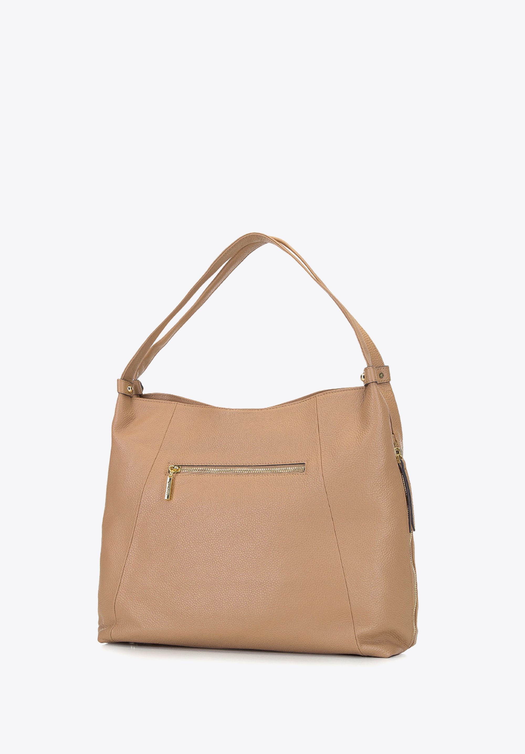 Beige leather 2024 hobo bag