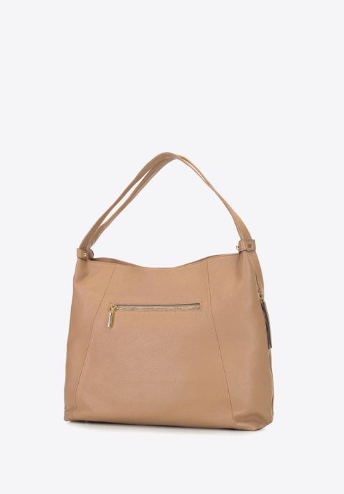 Soft leather hobo bag, beige, 92-4E-647-9, Photo 2