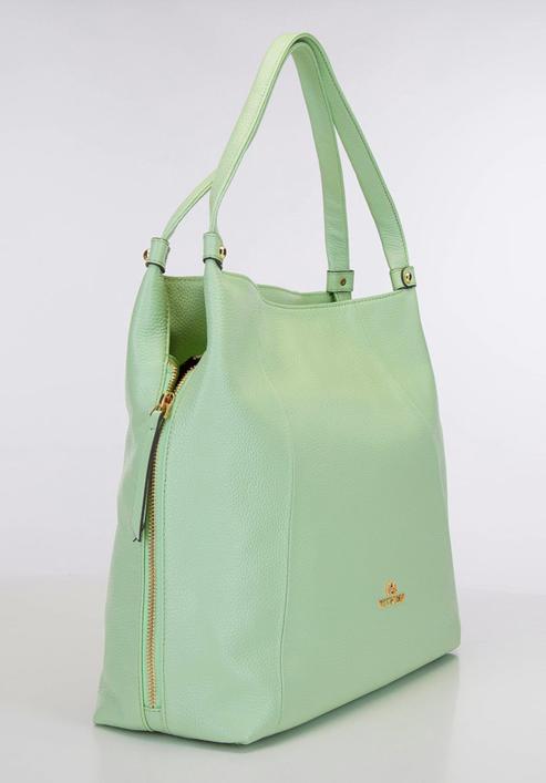 Soft leather hobo bag, mint, 92-4E-647-9, Photo 4