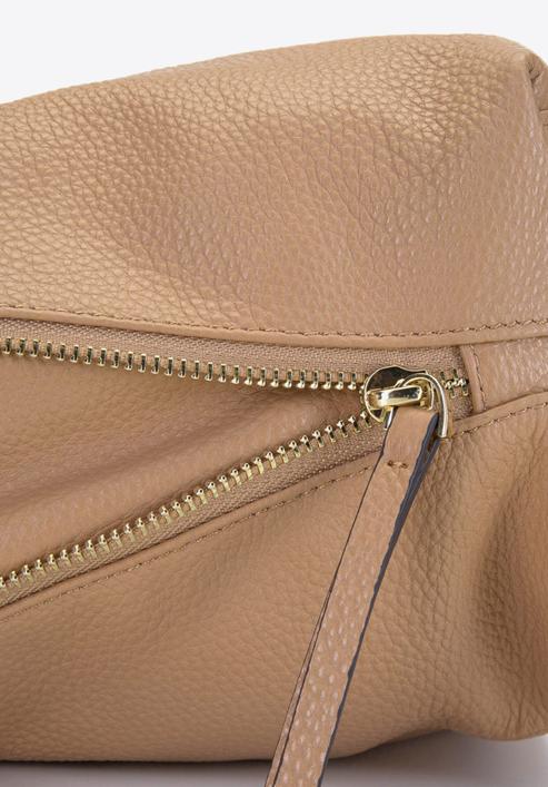 Soft leather hobo bag, beige, 92-4E-647-9, Photo 5