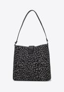 Animal print hobo bag, black-grey, 98-4Y-517-1, Photo 2