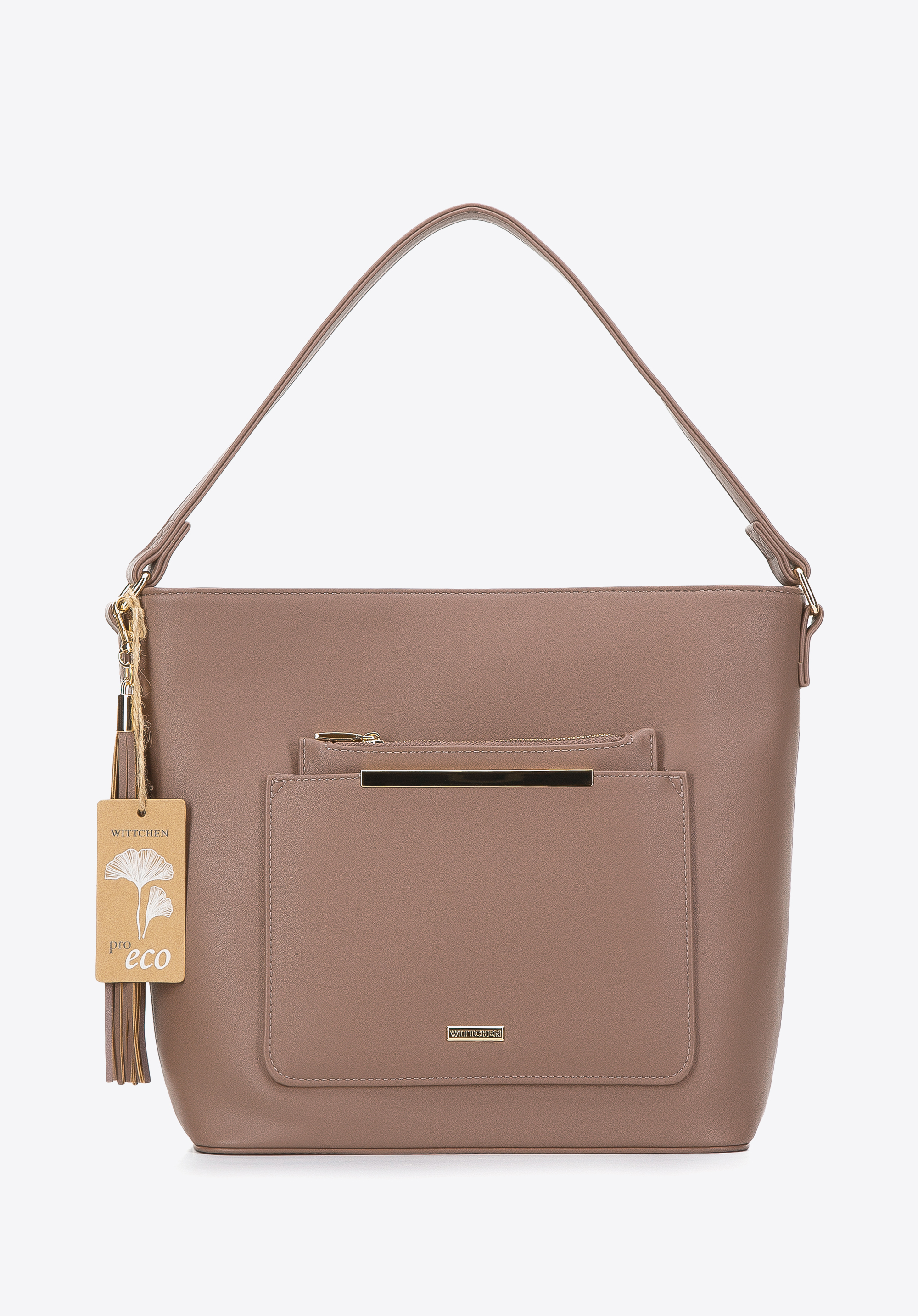 Hobo bag with removable pouch 'pro eco', brown, 97-4Y-232-4, Photo 1