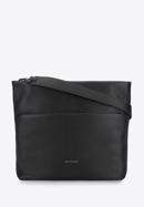 Leather hobo bag, black, 93-4E-606-4, Photo 1