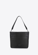 Leather hobo bag, black, 93-4E-606-4, Photo 2