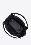 Leather monogram hobo bag, black, 95-4E-615-1, Photo 3