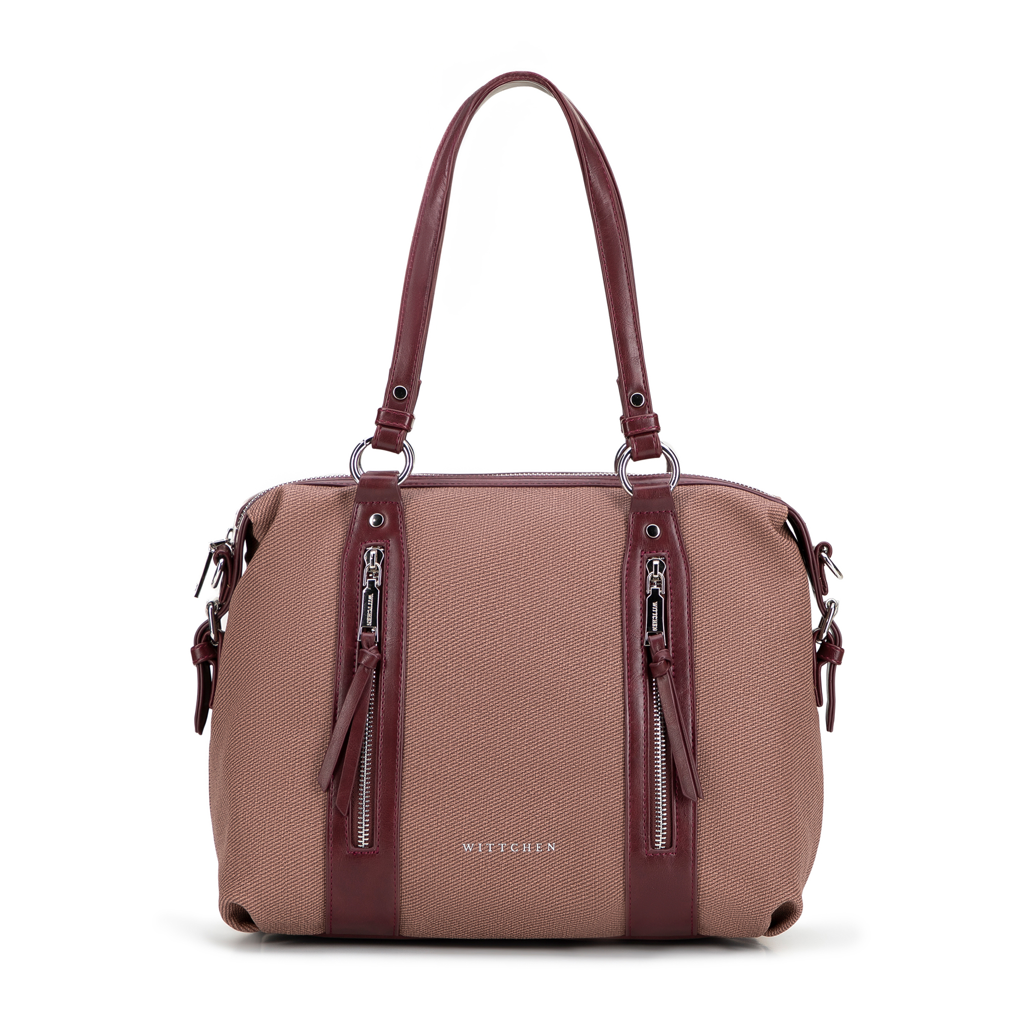 Dámska shopper kabelka z ekologickej kože bordová 101-4Y-714-3, Vyberte variant bordová