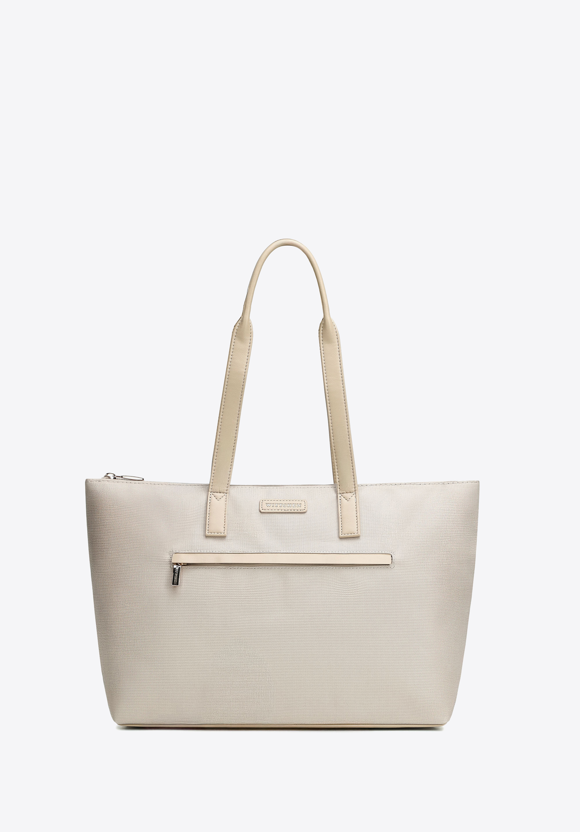 Torebka damska shopper na ramię, kremowy, 102-4Y-400-0, Zdjęcie 1