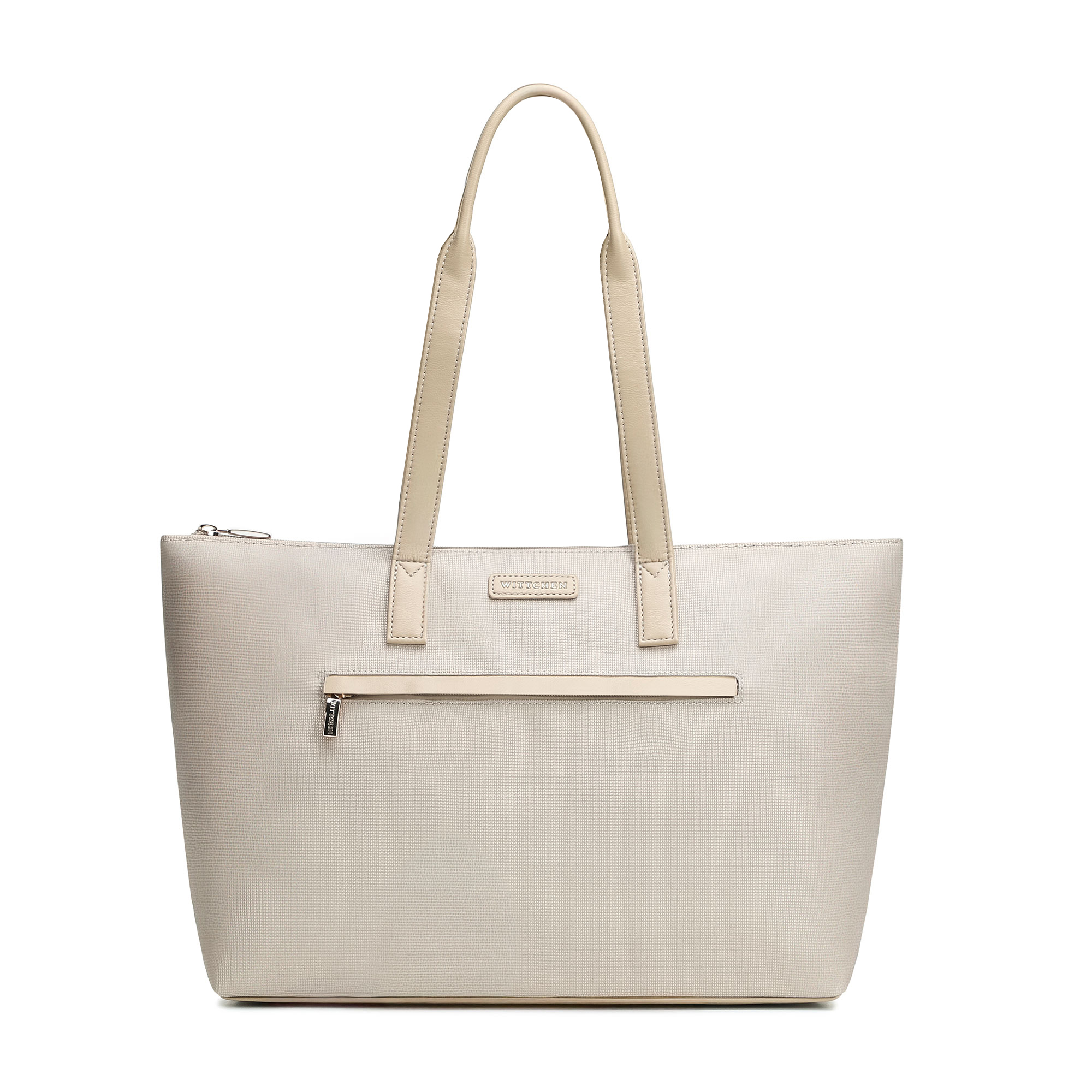 Dámska shopper kabelka z ekologickej kože krémová 102-4Y-400-0, Vyberte variant krémová