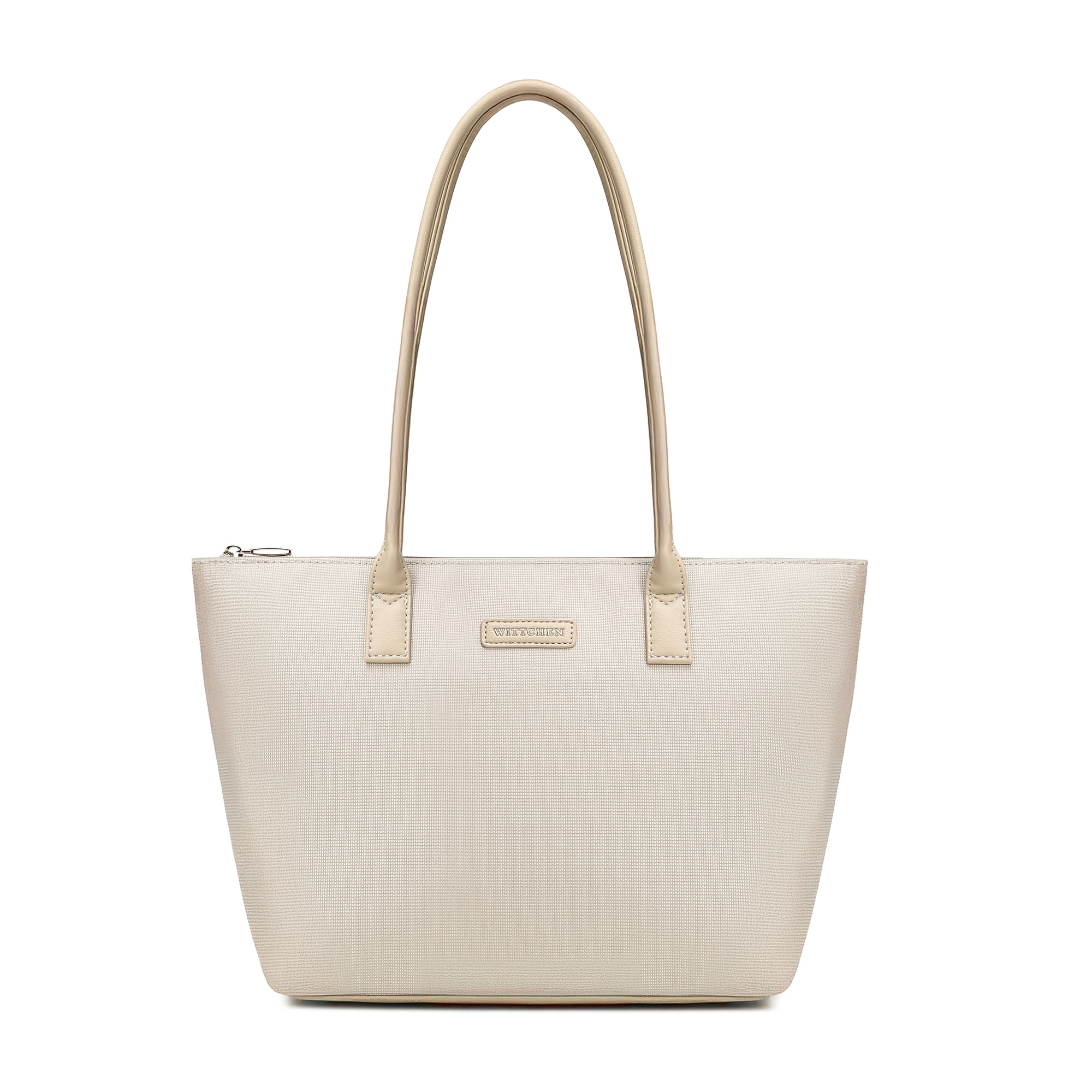 Dámska shopper kabelka z ekologickej kože krémová 102-4Y-401-0, Vyberte variant krémová