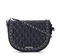 Quilted chain flap bag, black, 93-4Y-216-1, Photo 1