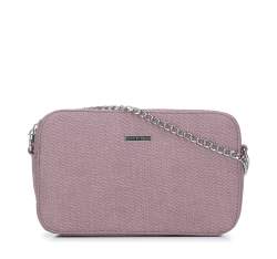 Women's chain cross body bag, muted pink, 94-4Y-003-F, Photo 1